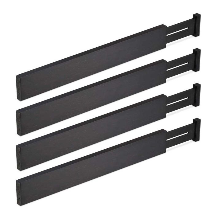 Set 4 organizatoare despartitoare, reglabile, bambus, nou