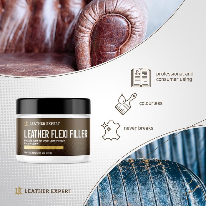 течна кожа leather flexi filler бял, ремонт на дефекти по кожата ...