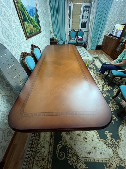 Стол 4 метровый дубовый