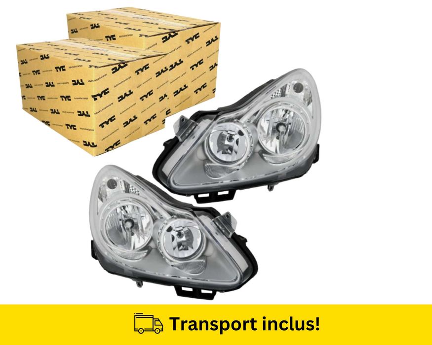 Far Opel Corsa D 2006-2010 H1/H7 CROM Stanga SAU Dreapta