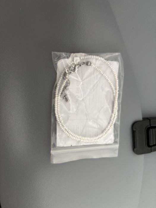 Ожерелье белый с сердечкой