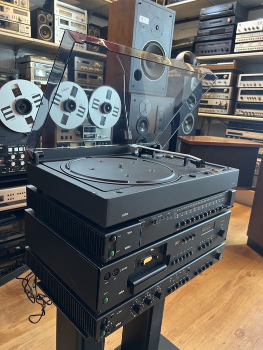 Linie Braun: Pickup BRAUN PS-550 doza Shure M95, Amplificator/Statie BRAUN A-501, Deck/Casetofon BRAUN C 301, Tuner/Radio BRAUN TS-501