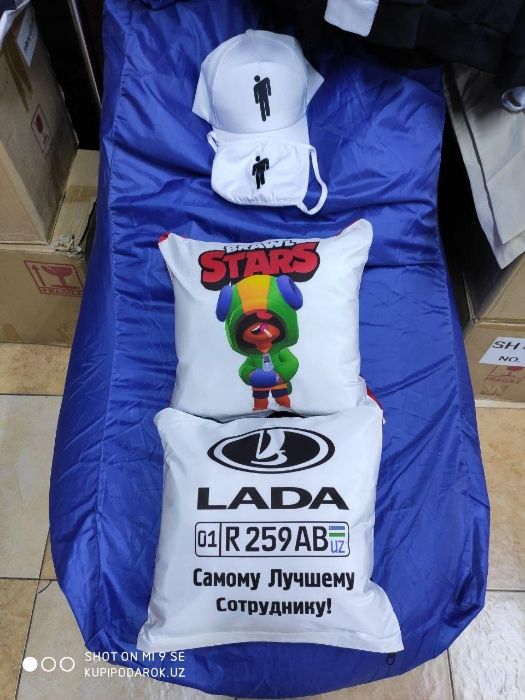 Подушки с логотипом Авто и гос номером машины. Печатаем под заказ.