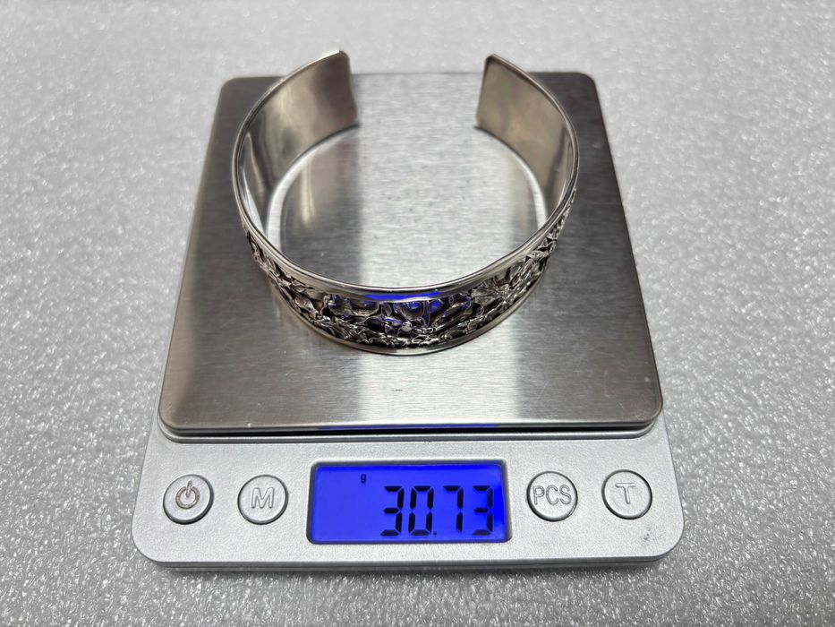 Единствена! Сребърна Гривна (проба 925)-30,73 гр., ръчна изработка