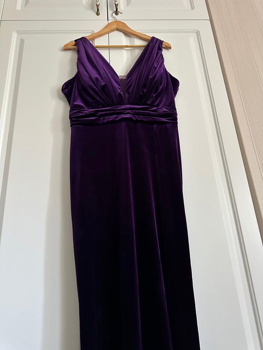 Rochie din catifea , de ocazie , lunga , eleganta , masura L / XL