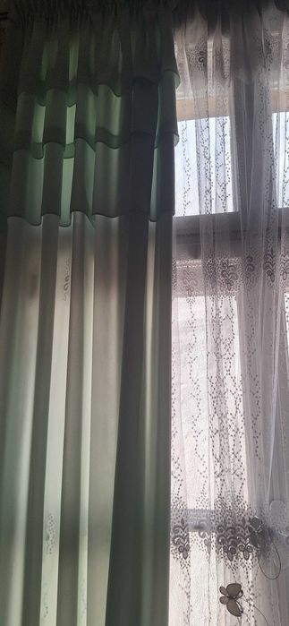 Пердета завеси тънки и плътни,  зелени