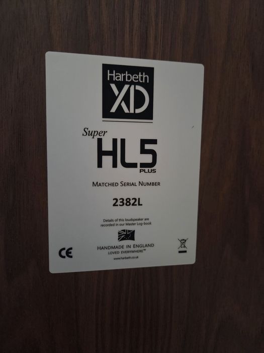 Harbeth Super HL5+ Reference Stands SHL5plus XD Stand Mount Speakersчисто нови
