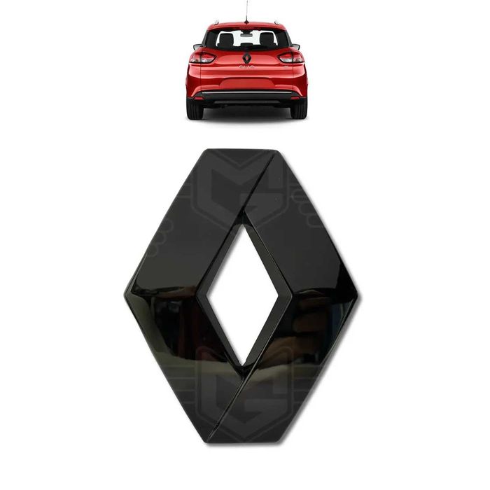 Задна емблема за Рено RENAULT CLIO MK4, CAPTUR MK1 Черен Гланц