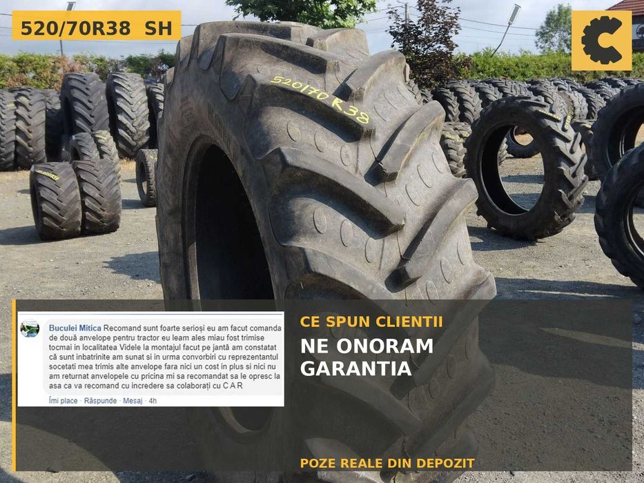 Cauciucuri 520/70R38 Bkt Anvelope Combina SH TVA Tractor Agricole