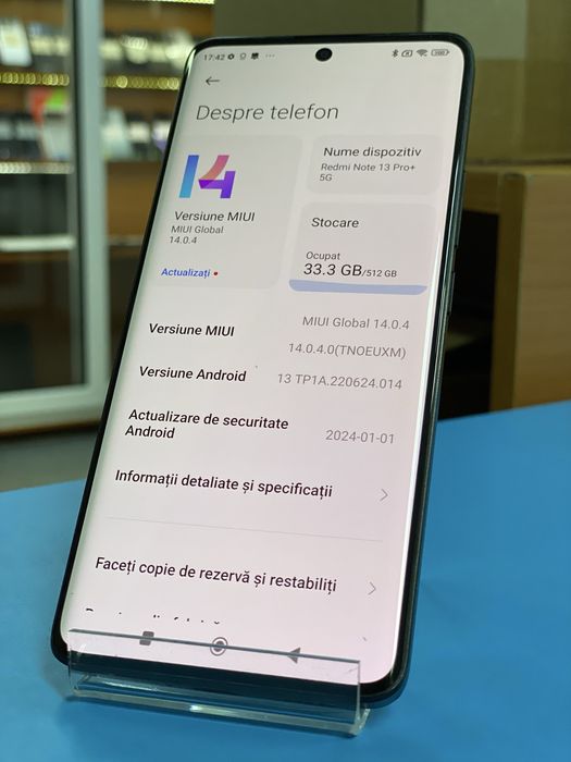 Redmi Note 13 Pro+ 5G 512GB, Garantie 12 luni | Lensun