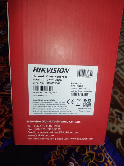 Video yozgich Hikvision Nvr 32 kanalli 32 dona kamera oʻqiydi