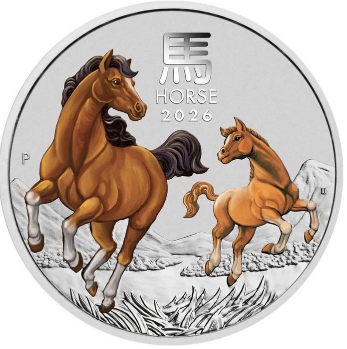 1 oz, Цветен лунар, 2026-Година на коня