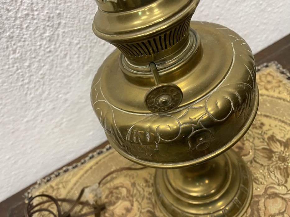 Месингова лампа Kosmos Германия 1920те 34 см