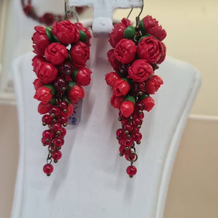 Обеци полимерна глина,ръчна изработка