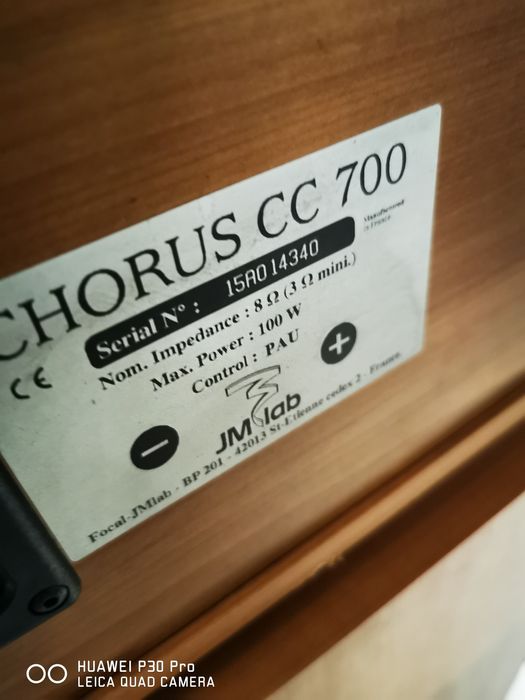 Boxe Jm Lab /Focal Opal, Chorus