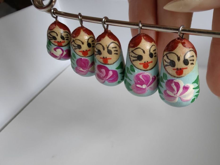 Брошь, винтаж, матрёшки, 90е годы, Польша