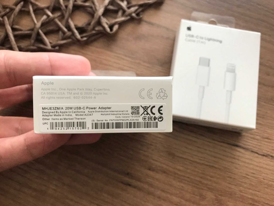 ЛИКВИДАЦИЯ! Оригинално зарядно/адаптер 20W Apple iPhone Type-C