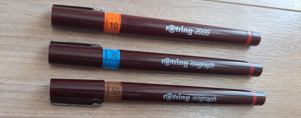 3 Рапидографи Rotring Isograf