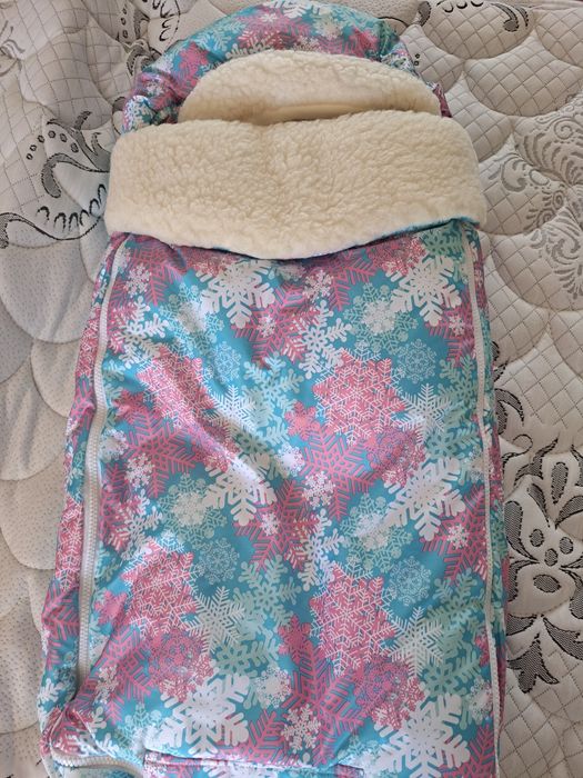 Зимний конверт с комбинезоном на выписку