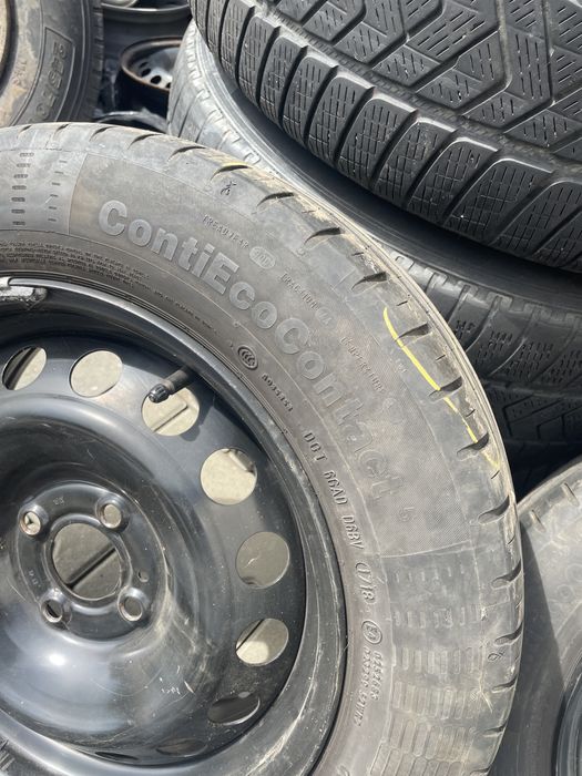 Jante Dacia Logan 4x100+ anvelope 185 65 15 Continental