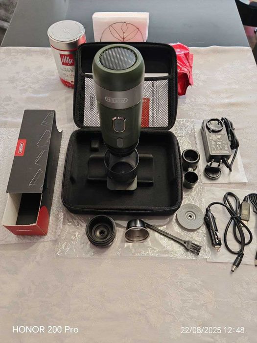 Преносима кафемашина HiBrew Нов модел Premium пълен комплект