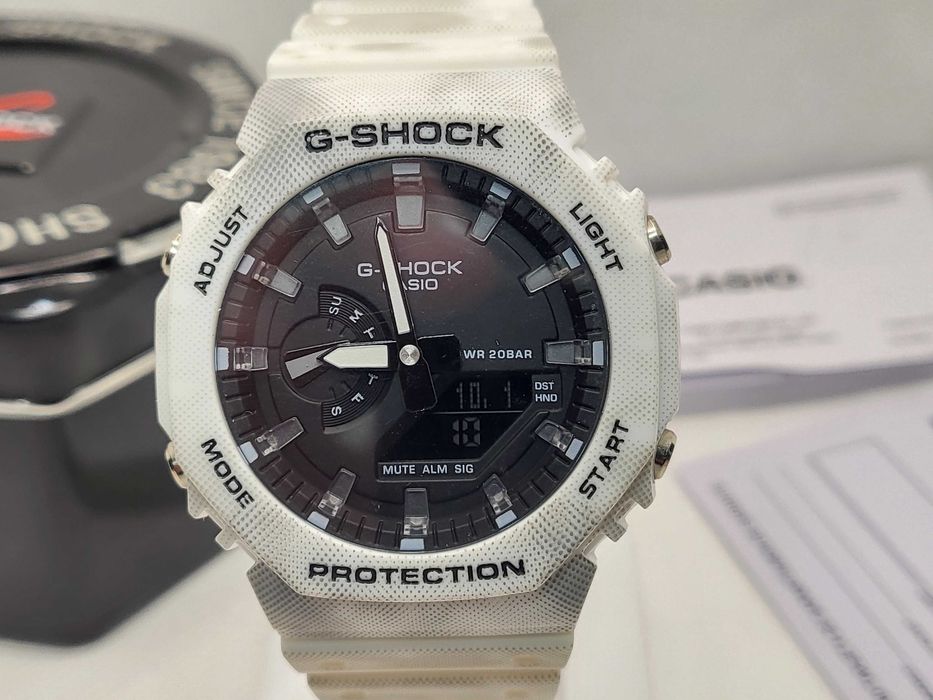 Ceas Sport  Barbati Casio g shock ga2100  DIRTY -WHITE  Nou,Garantie 2 ani