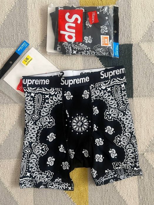 Boxeri bărbați Supreme, simpli sau cu print, camo, paisley, carouri, M și L, noi, nepurtați