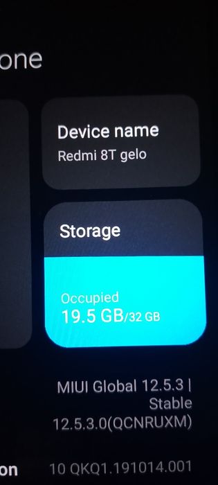 Redmi 8 T gelo ishlashi chotki