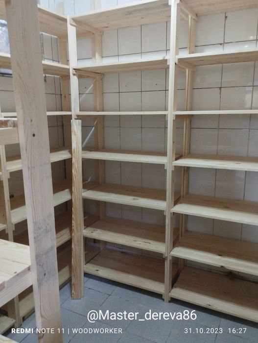 Стеллажи Для склада. из Дерева