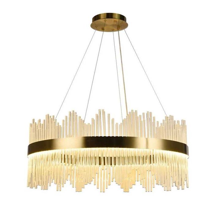 LED ЛЕД Димируем кристален полилей на връв 100 см зллатен