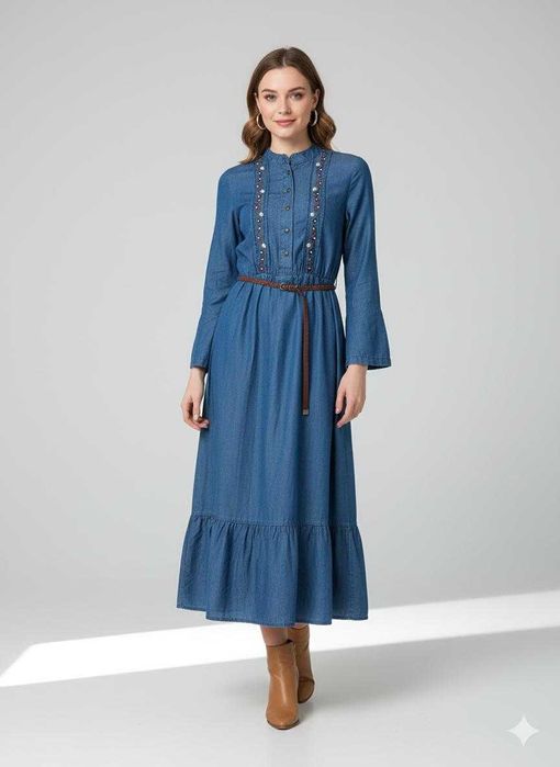 Платье макси женское длинное