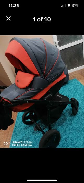 Детска количка Буба Бела 3 в 1