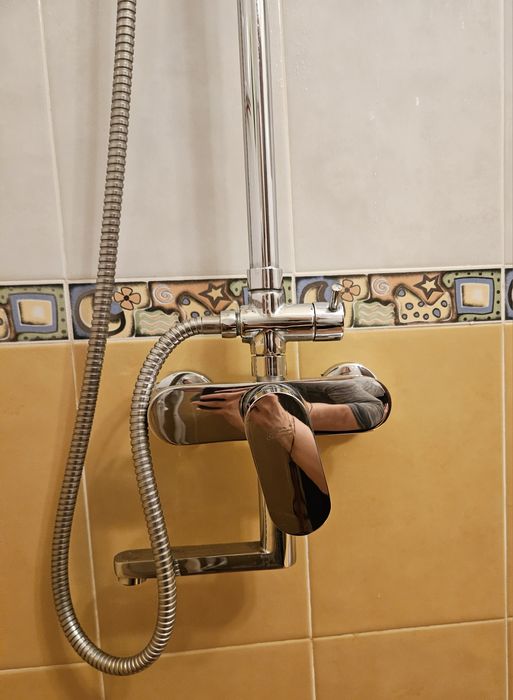 Душ за баня Месингов смесител Интер керамик Inter Ceramic