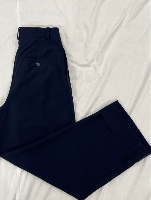 Темно синие брюки-zara