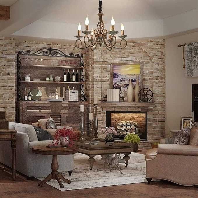 Античен абажур Рустик френски класически аристократичен Селски 201