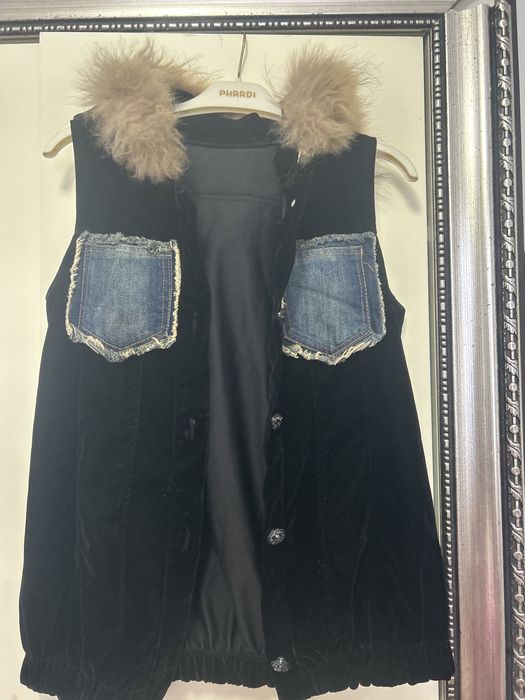 Безрукавка бархат размер 44