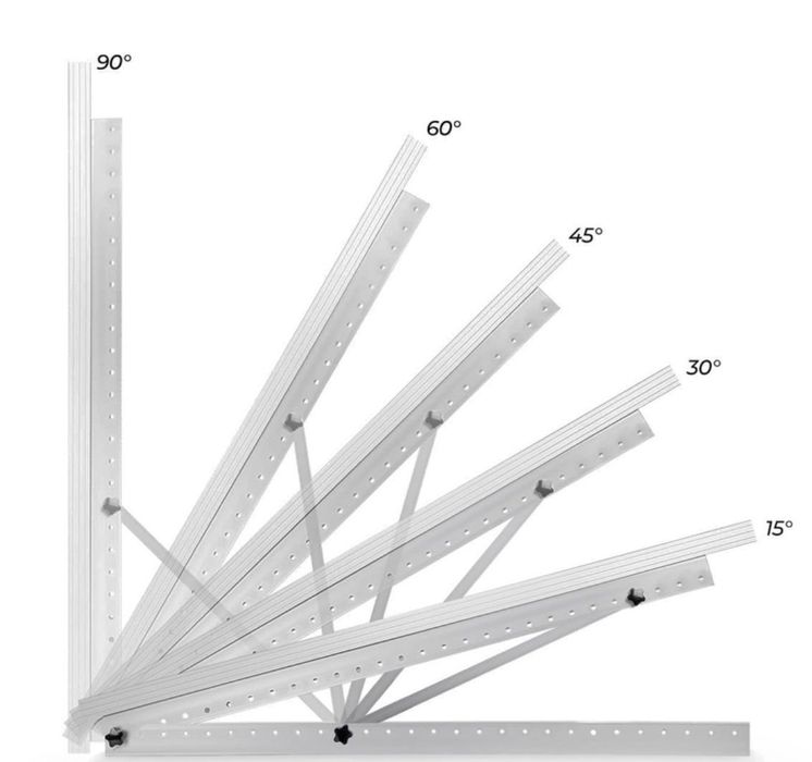 suporti tip triunghi  panouri solare fotovoltaice cu unghi reglabil