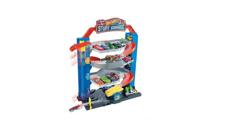 Set de joaca Hot Wheels City - Stunt garage  cu masinuta