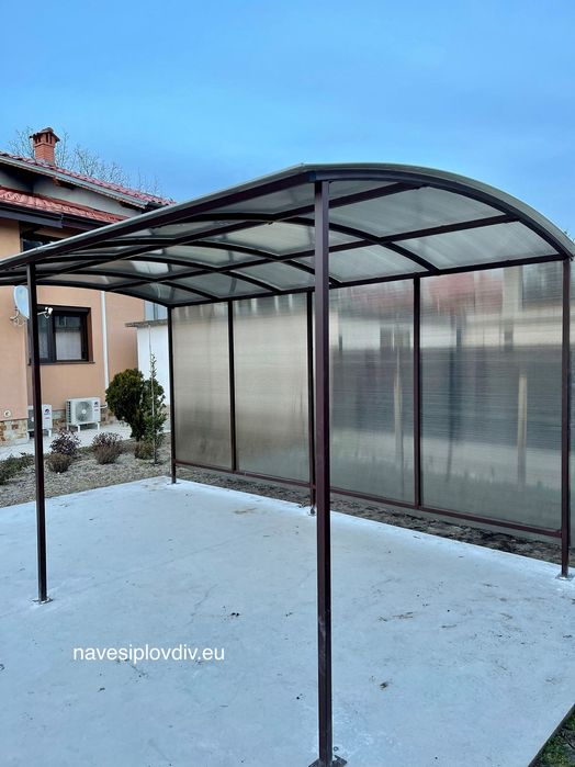 Навеси от плътен и каналчест поликарбонат. Изработка и монтаж.