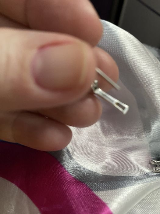 Cercei argint cu ametist, placat cu rodiu