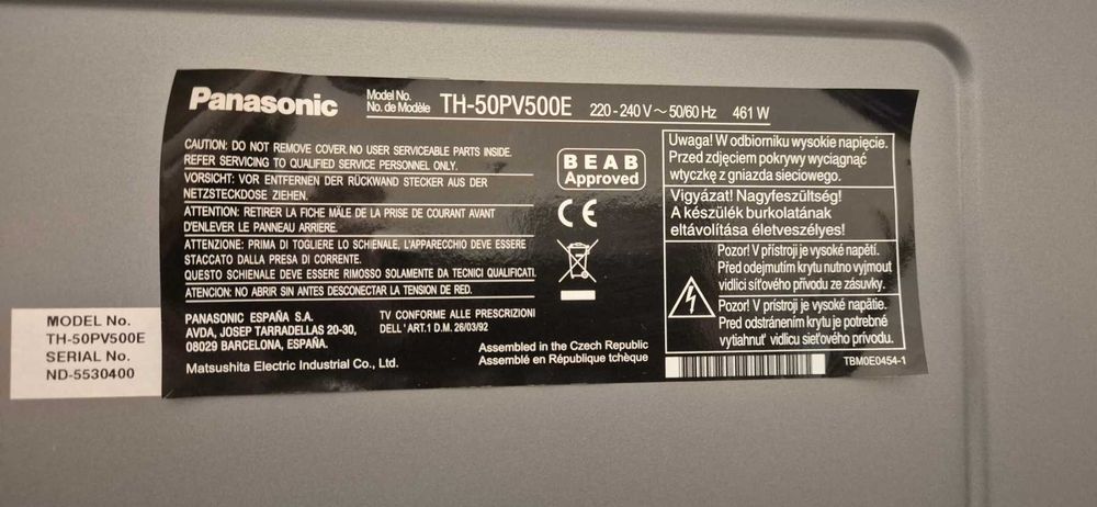 Продавам плазмен телевизор Panasonic 50 инча + стойка - 150 евро