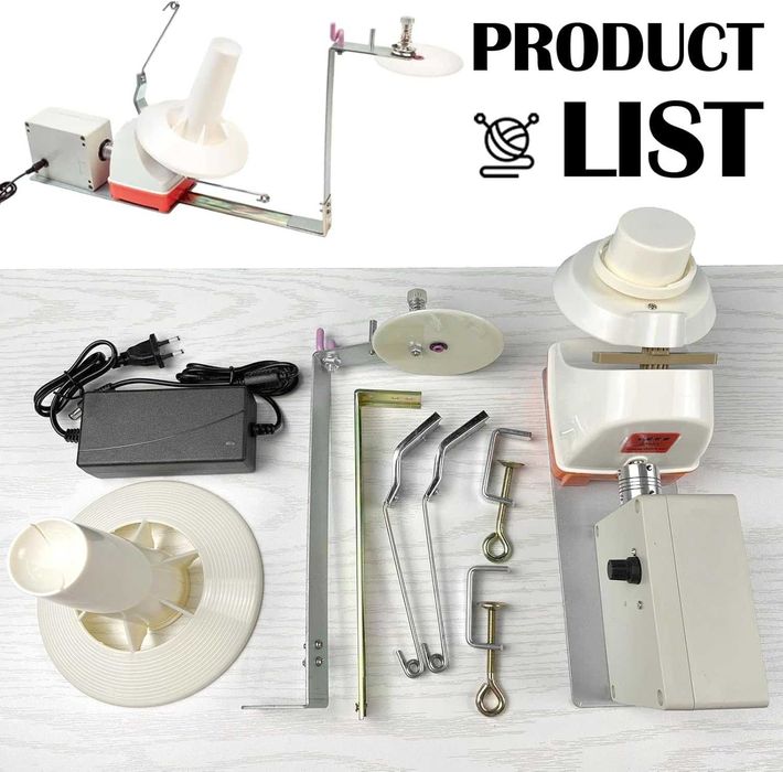 BONJUME Răsucitor Electric de Lână, Bobinator Fire, Viteza Reglabilă