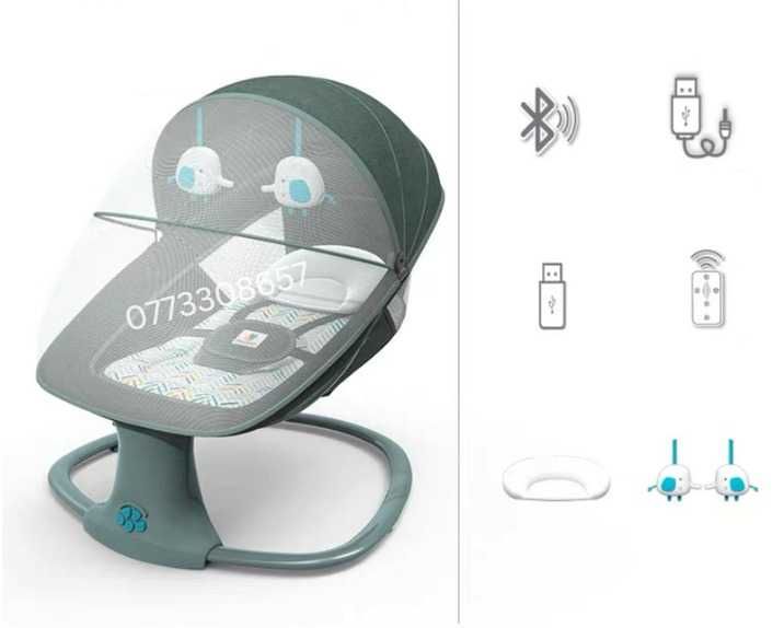 Balansoar Leagan, Electric, Reglabil pentru Bebelusi