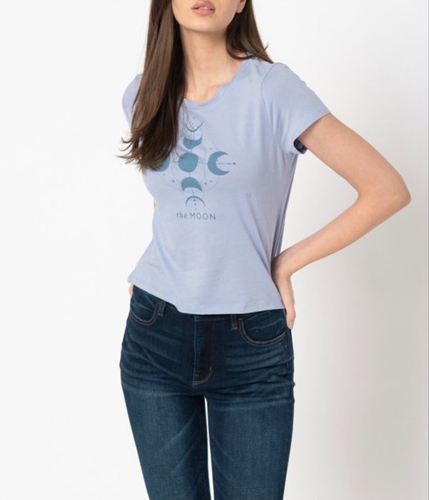 Tricou American Eagle pe albastru cu forma lunii
