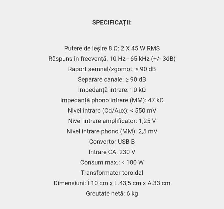 Amplificator advance acoustic map 101 clasaA
