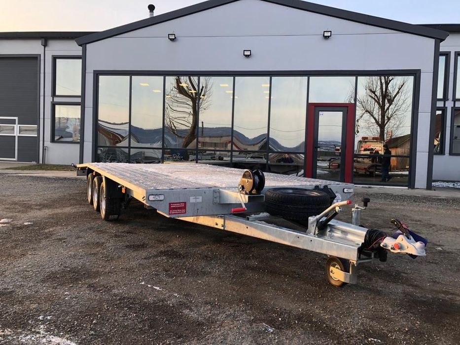 Niewiadow Jupiter 6m 3 axe 3500kg Remorca /Platforma transport auto 6m/2m 3 axe Cu tego pe mijloc