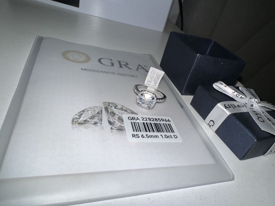 Кольцо Серебро Муассанит