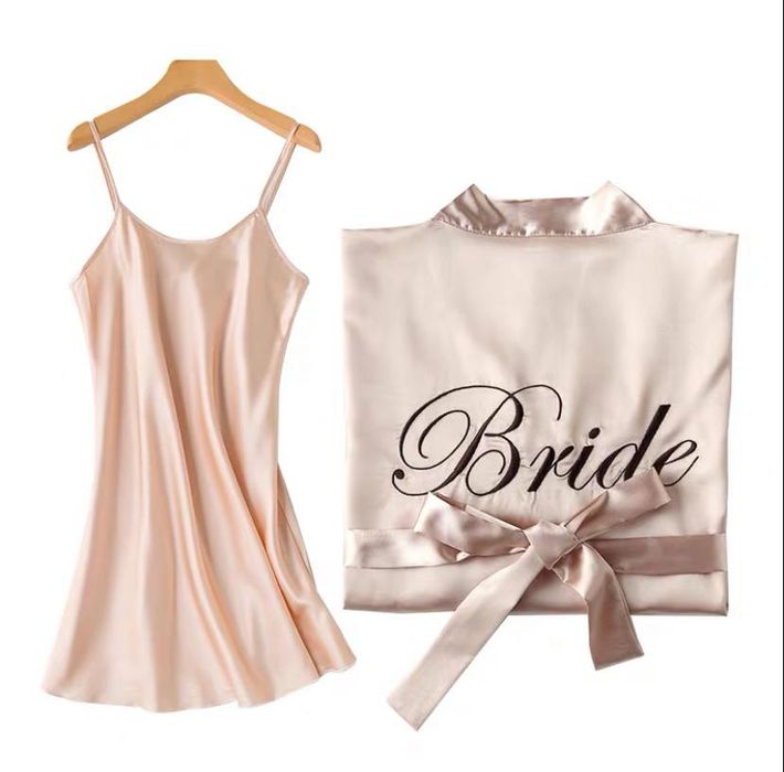 Свадебный халат белоснежная