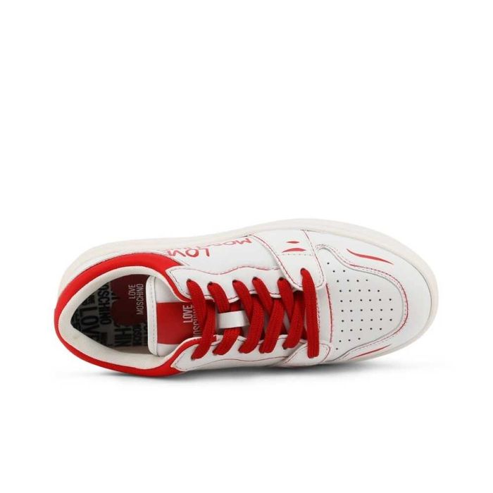 LOVE MOSCHINO № 37 & 39 – Дамски кецове с лого "WHITE & RED" нови