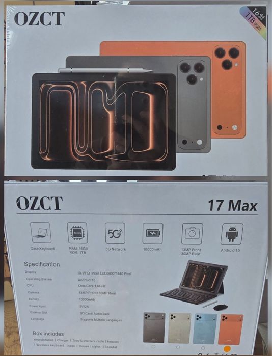 Планшет OZGT 17 pro max новинка
